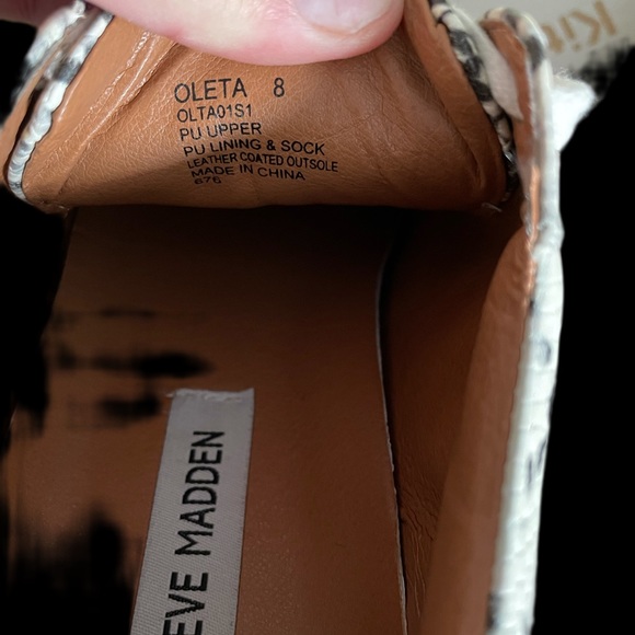 Steve Madden natural snake skin sneaker size 8 - Picture 5 of 7